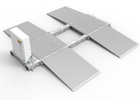 BM53000 mobile wheel play detector - 3D illustration